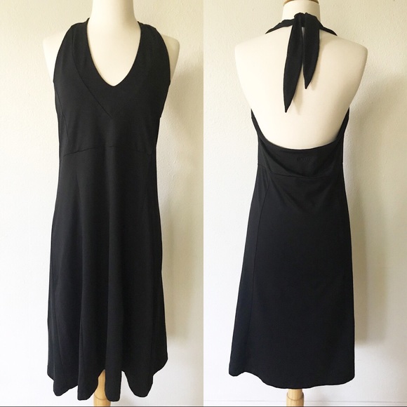 Patagonia Dresses & Skirts - Patagonia Halter Top V Neck Black Athletic Dress